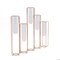 19-Inch long 5 Rose Gold Jointed Geometric Flower Vase Holders Glass Test Tubes